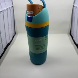 Owala Teal and Yellow Water Bottle